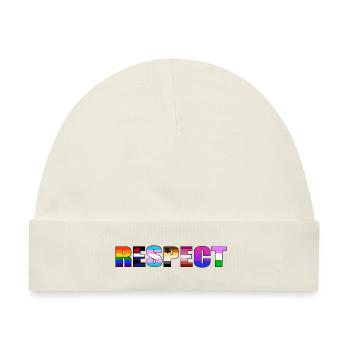 Respect - LGBTIQ Gay Pride Queer Coming Out - Baby Premium Organic Mütze - Naturweiß - Vorne