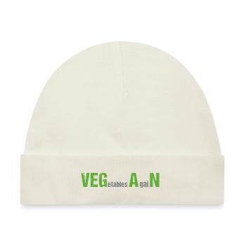VEGetables AgaiN - Vegan - Baby Premium Organic Mütze - Naturweiß - Vorne