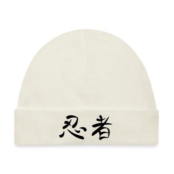 Kanji - Ninja - Baby Premium Organic Mütze - Naturweiß - Vorne