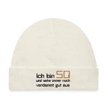 50 - Baby Premium Organic Mütze - Naturweiß - Vorne