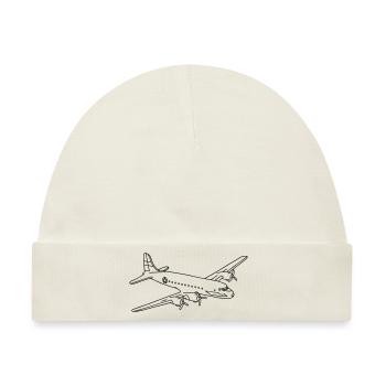 Flugzeug - Baby Premium Organic Mütze - Naturweiß - Vorne
