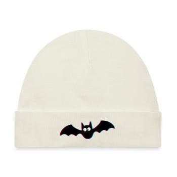 3D Fledermaus für Halloween 2020 Kinder Motiv cool - Baby Premium Organic Mütze - Naturweiß - Vorne