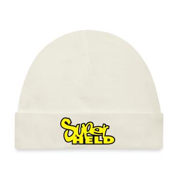 superheld - Baby Premium Organic Mütze - Naturweiß - Vorne