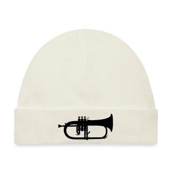 music trumpet brass - Baby Premium Organic Mütze - Naturweiß - Vorne