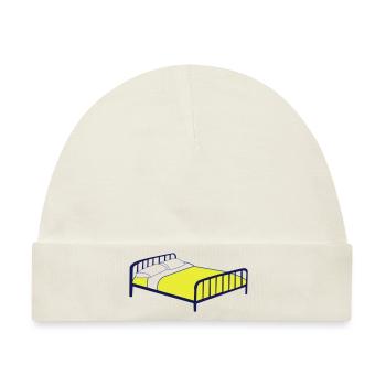 Bett Schlafzimmer Doppelbett Geschenkidee schlafen - Baby Premium Organic Mütze - Naturweiß - Vorne