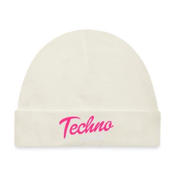 Techno Babe - Baby Premium Organic Mütze - Naturweiß - Vorne