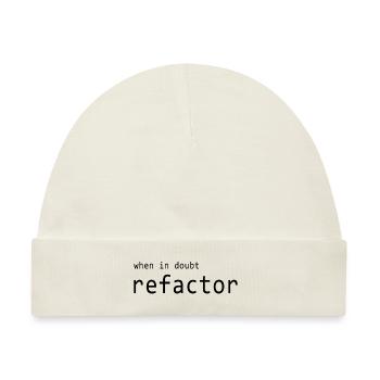 Software Entwickler - Refactor - Baby Premium Organic Mütze - Naturweiß - Vorne