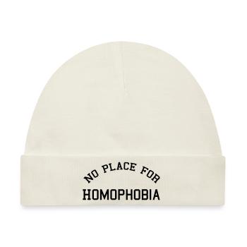 No place for homophobia - Baby Premium Organic Mütze - Naturweiß - Vorne
