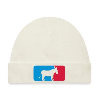 button sport logo cool esel pferd pony klein packe - Baby Premium Organic Mütze - Naturweiß - Vorne
