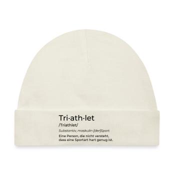 Triathlet - Baby Premium Organic Mütze - Naturweiß - Vorne