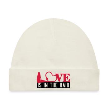 Love is in the hair (2c) - Baby Premium Organic Mütze - Naturweiß - Vorne