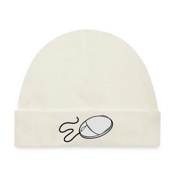 Computer mouse - Baby Premium Organic Mütze - Naturweiß - Vorne
