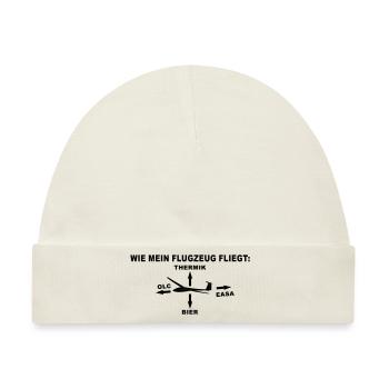 segelflugzeug segelflieger Geschenk Kräfte - Baby Premium Organic Mütze - Naturweiß - Vorne