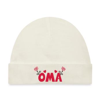 oma - Baby Premium Organic Mütze - Naturweiß - Vorne