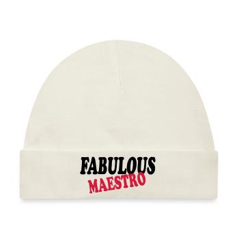 Fabulous maestro 111 - Baby Premium Organic Mütze - Naturweiß - Vorne