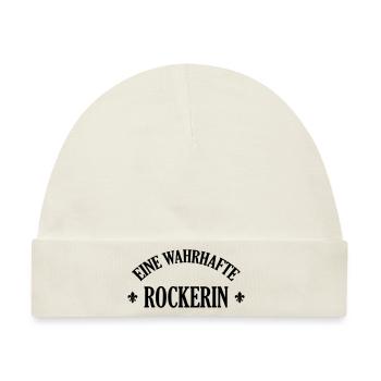 Rock Rocker Rockerin Rockmusiker Rock ’n’ Roll - Baby Premium Organic Mütze - Naturweiß - Vorne