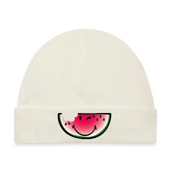 Smiley Watermelon - Baby Premium Organic Mütze - Naturweiß - Vorne