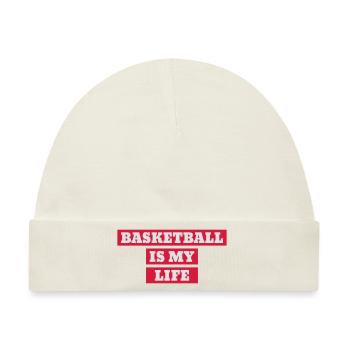 Basketball - Basket ball - Basket-ball - Baskette - Baby Premium Organic Mütze - Naturweiß - Vorne