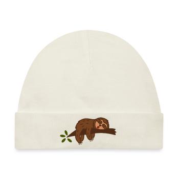 Faultier - Baby Premium Organic Mütze - Naturweiß - Vorne