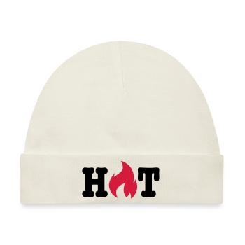 hot - Baby Premium Organic Mütze - Naturweiß - Vorne