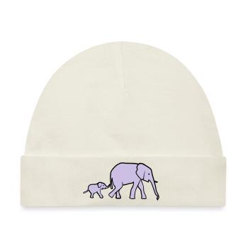 Elefant, Elefanten - Baby Premium Organic Mütze - Naturweiß - Vorne