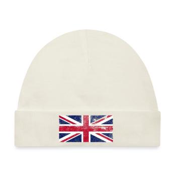Union Jack Retro - Baby Premium Organic Mütze - Naturweiß - Vorne