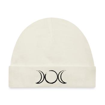Tripple Moon Goddess Symbol dreifaltige Göttin - Baby Premium Organic Mütze - Naturweiß - Vorne