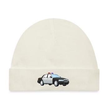 Polizeiauto - Baby Premium Organic Mütze - Naturweiß - Vorne