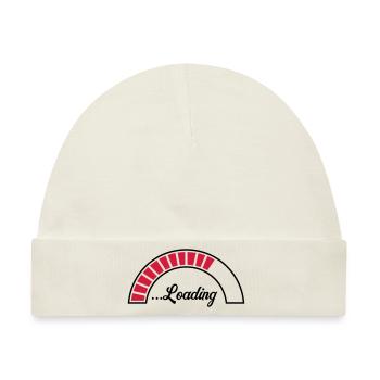 loading ladebalken symbol - Baby Premium Organic Mütze - Naturweiß - Vorne
