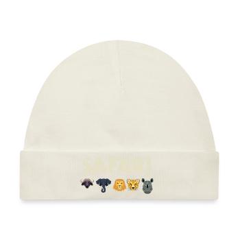 Safari Afrika Wildtiere Big Five Geschenk - Baby Premium Organic Mütze - Naturweiß - Vorne