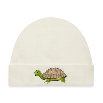 Schildkröte Zeichnung - Baby Premium Organic Mütze - Naturweiß - Vorne