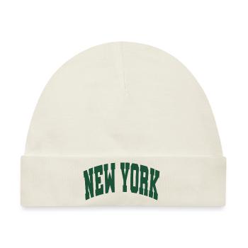 New York Schriftzug grün - Baby Premium Organic Mütze - Naturweiß - Vorne