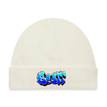 SCOTT graffiti name - Baby Premium Organic Mütze - Naturweiß - Vorne