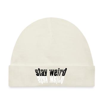 Stay Weird Gespiegelt - Baby Premium Organic Mütze - Naturweiß - Vorne