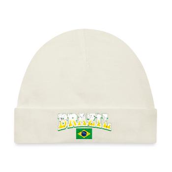 Brasilien Fan - Baby Premium Organic Mütze - Naturweiß - Vorne
