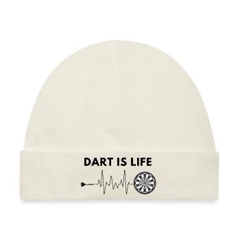 Dart is life / Darts is life - Baby Premium Organic Mütze - Naturweiß - Vorne