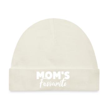 MOM'S FAVOURITE Mamas Liebling - Baby Premium Organic Mütze - Naturweiß - Vorne