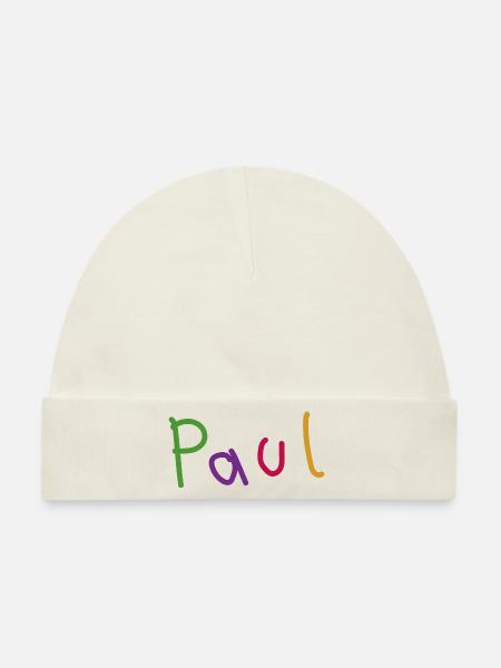 Paul - Baby Premium Organic Mütze - Naturweiß