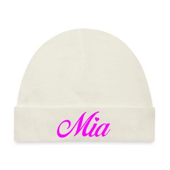 Mia - Baby Premium Organic Mütze - Naturweiß - Vorne