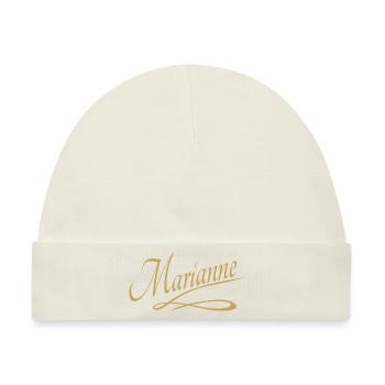 Vorname von Marianne - Baby Premium Organic Mütze - Naturweiß - Vorne
