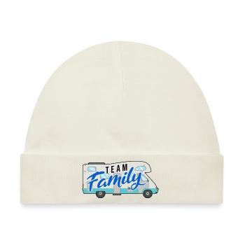 team familie campen abteilungsleiter elternschaft - Baby Premium Organic Mütze - Naturweiß - Vorne