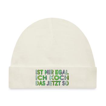 geburtstagsgeschenkidee cool geschenkidee cooking - Baby Premium Organic Mütze - Naturweiß - Vorne