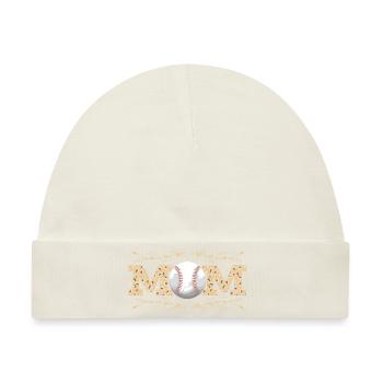 Leopard Baseball-Mutter Frauen Baseball-Mama - Baby Premium Organic Mütze - Naturweiß - Vorne