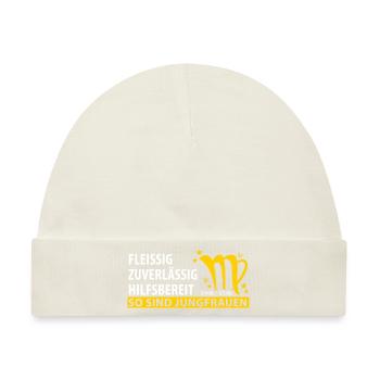 Sternzeichen Jungfrau Eigenschaften - Baby Premium Organic Mütze - Naturweiß - Vorne