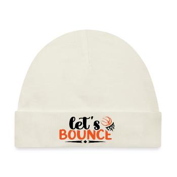 Let´s Bounce Basketball - Baby Premium Organic Mütze - Naturweiß - Vorne