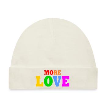 More love - Baby Premium Organic Mütze - Naturweiß - Vorne
