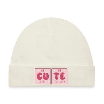 Süß Kupfer Tellerium Cute Chemie Chemiker Flirt - Baby Premium Organic Mütze - Naturweiß - Vorne