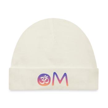 Om - Baby Premium Organic Mütze - Naturweiß - Vorne