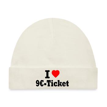 9 euro ticket - Baby Premium Organic Mütze - Naturweiß - Vorne