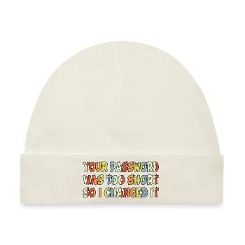 quote hacking coder anonymous mask analyst hacking - Baby Premium Organic Mütze - Naturweiß - Vorne